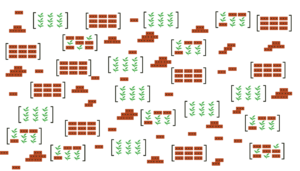 Гребля hreblia блоки матриці формування рослини квітник підходи