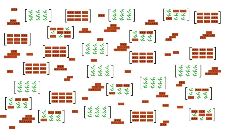 Гребля hreblia блоки матриці формування рослини квітник підходи