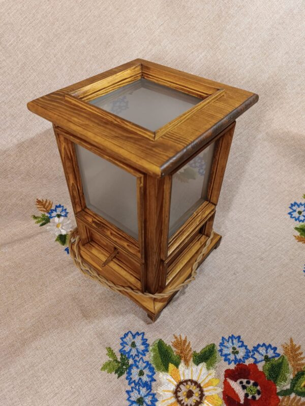 Нічник nightlight night light гребля hreblia скло glass wood latern wood lamp