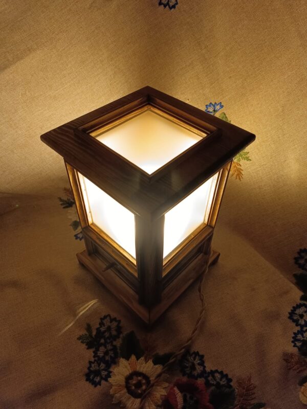 Нічник nightlight night light гребля hreblia скло glass wood latern wood lamp