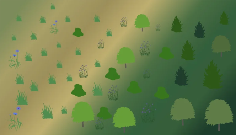 Формування рослинних насаджень на основі біомів: степ, лісостеп, ліс Гребля Створення саду Висаджування рослин Живопліт