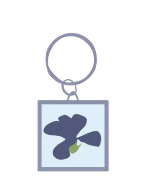 Підвіс для ключів з сушеною рослиною Гербарій Pressed flower Dried flower