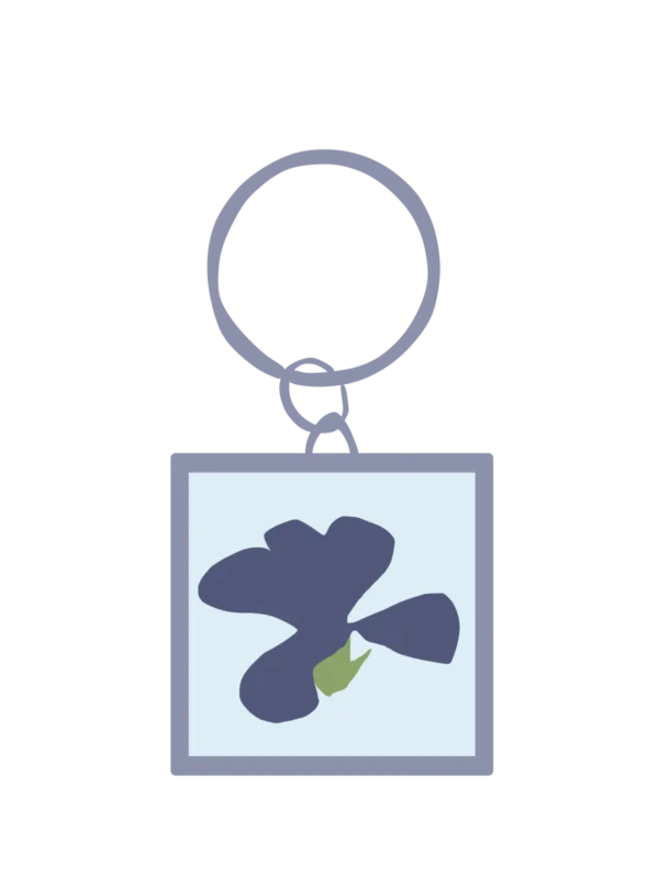 Підвіс для ключів з сушеною рослиною Гербарій Pressed flower Dried flower