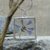 Волошка Підвіс для ключів з сушеною рослиною Гербарій Pressed flower Dried flower Keychain Stained glass keychain Гребля Hreblia