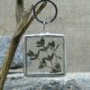 Чебрець Підвіс для ключів з сушеною рослиною Гербарій Pressed flower Dried flower Keychain Stained glass keychain Гребля Hreblia